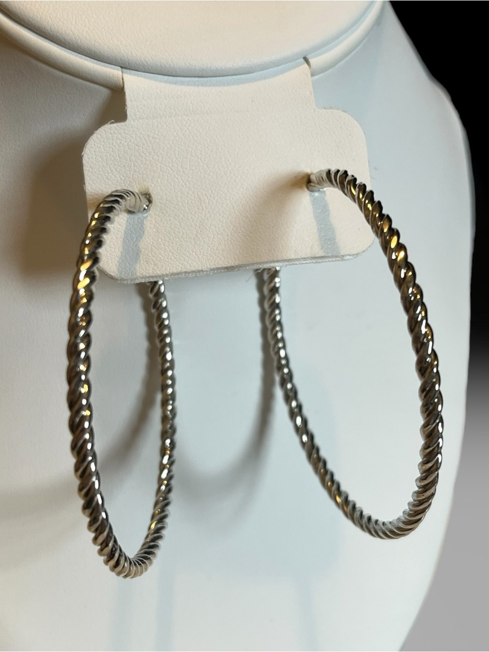 🍭5 for $20🍭 Silver Tone Spiral Hoop Stud Earrings CC X